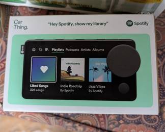Spotify Car Thing – new in box with all accessories. Voice-controlled and Bluetooth-enabled for Premium users.