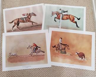 Randy Steffen – American Quarter Horse Series (1970s)
Vintage Western art posters featuring ranch life and competitive riding.