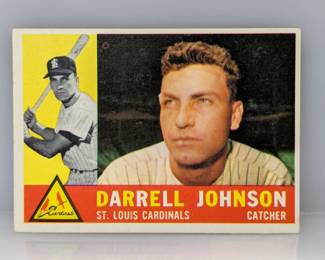1960 Topps St Louis Darrell Johnson Card