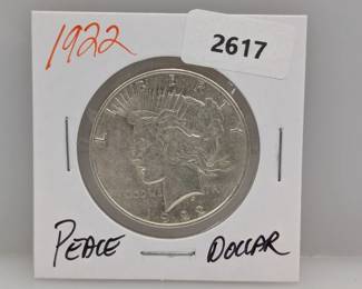 1922 90% Silver Peace $1 Dollar