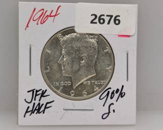 1964 90% Silver JFK Half $1 Dollar