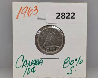 1963 80% Silv Canada Dime