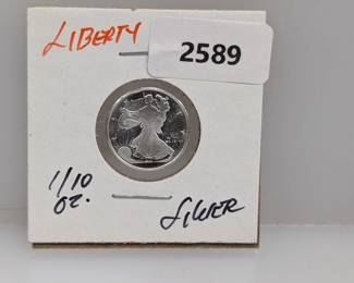1/10oz .999 Silver Liberty Round