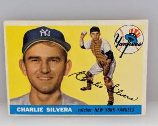 1955 Topps Baseball #188 Charlie Silvera Yankees