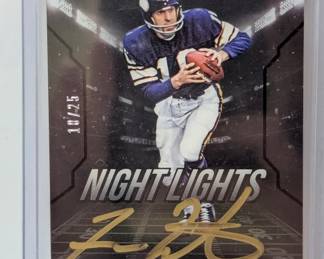 2022 Fran Tarkenton Black Gold Ink Auto /25 Relic