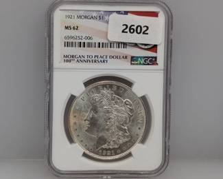 NGC 1921 MS62 90% Silver Morgan $1 Dollar