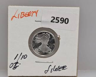 1/10oz .999 Silver Liberty Round