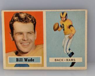 1957 Topps Bill Wade 34 NO CREASES
