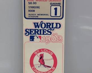 1982 World Series Game 1 StL Cardinals Ticket Stub