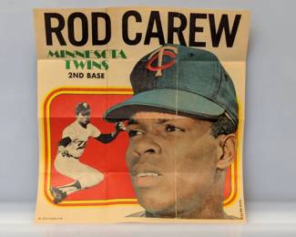 1970 Topps Posters Rod Carew 16 HOF Tears