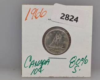 1966 80% Silv Canada Dime