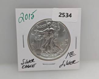 2015 1oz .999 Silver Eagle $1 Dollar