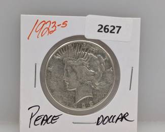 1923-S 90% Silver Peace $1 Dollar
