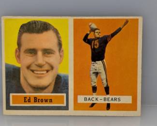 1957 Topps Ed Brown 43 NO CREASES