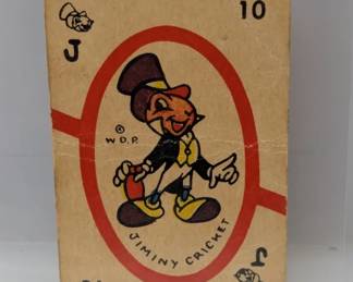 1945 Whitman Junior Canasta Jiminy Cricket Creases