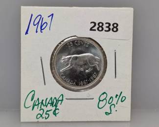 1967 80% Silv Canada Quarter