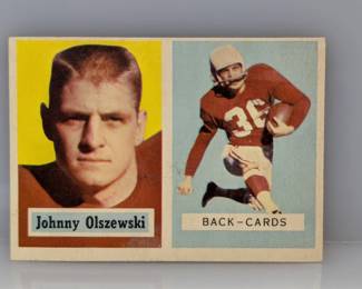 1957 Topps Johnny Olszewski 62 NO CREASES