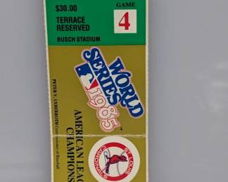 1985 World Series Game 4 StL Cardinals Ticket Stub