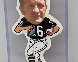 1972 NFLPA VINYL STICKERS George Blanda NO CREASES