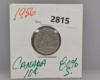 1956 80% Silv Canada Dime