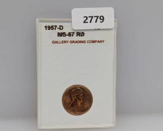 GGC 1957-D MS67RD Wheat Cent