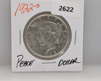 1922-D 90% Silver Peace $1 Dollar