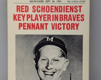 1960 Baseball Scoops Red Schoendienst #425