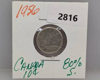 1956 80% Silv Canada Dime