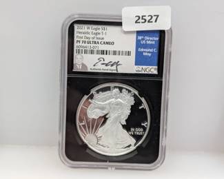 NGC 2021-W PF70 Ultra Cam 1oz .999 Silv Eagle $1