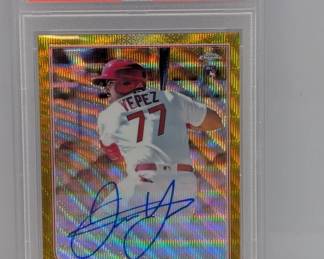 2022 Topps Ch Juan Yepez Auto Gold Wave Ref PSA 9