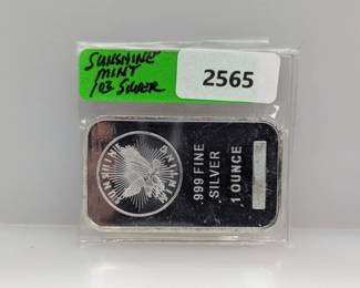 1oz .999 Silver Sunshine Mint Bar