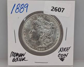 1889 90% Silver Morgan $1 Dollar