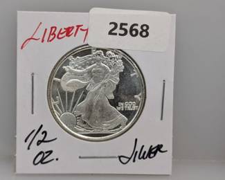 1/2oz .999 Silver Liberty Round