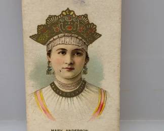 1889 Dukes Cigs Actors & Actresses Paper Loss/Hole