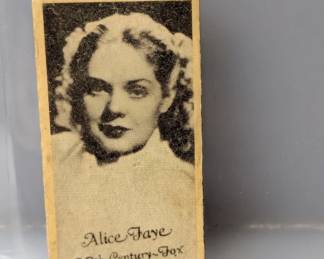 1937 Peerless Alice Faye UW4-MOVIE STAR SERIES MKs