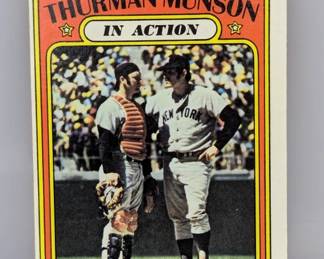 1972 Topps Baseball #442 Thurman Munson In Action