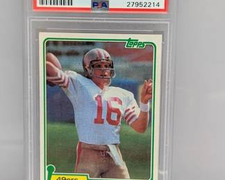 1981 Topps #216 Joe Montana (RC) 3X MVP HOF PSA 8