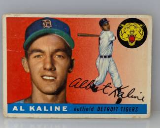 1955 Topps Baseball #4 Al Kaline HOF Tigers Crease