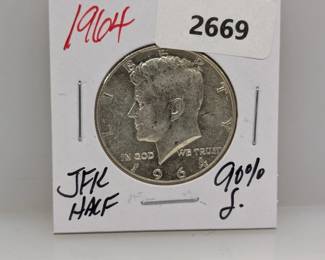 1964 90% Silver JFK Half $1 Dollar