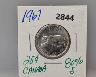 1967 80% Silv Canada Quarter