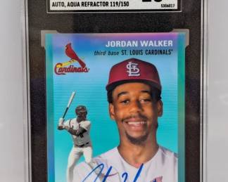 2023 Topps Ch Plat Aqua Ref Auto Walker RC SGC10