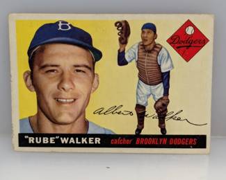 1955 Topps Baseball #108 Rube Walker Dodgers MK