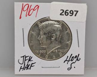 1969 40% Silver JFK Half $1 Dollar
