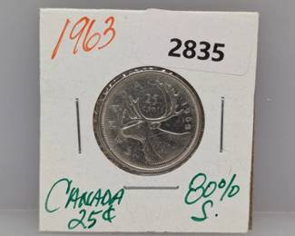 1963 80% Silv Canada Quarter