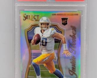 2020 Panini Select Justin Herbert Prizm PSA 9 RC