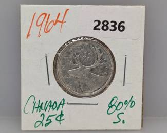 1964 80% Silv Canada Quarter