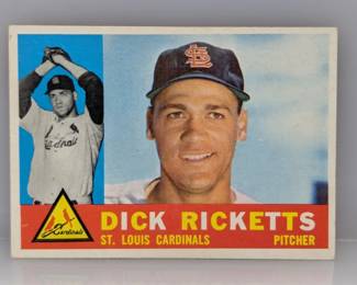 1960 Topps St Louis Dick Ricketts Card
