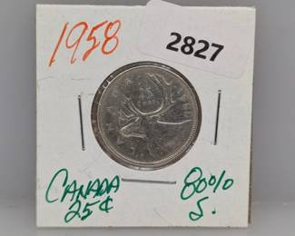 1958 80% Silv Canada Quarter