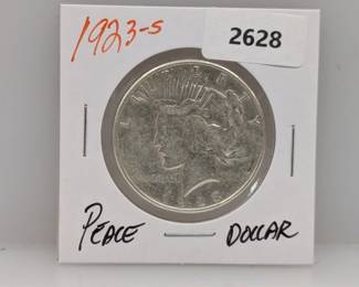 1923-S 90% Silver Peace $1 Dollar