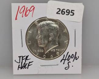 1968 40% Silver JFK Half $1 Dollar